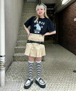 CROSS BELTED MINI SKIRT