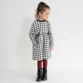 branshes 【あったか】ウエストリボン裏起毛ワンピース ブランシェス ワンピース・ドレス ワンピース ブラック ピンク