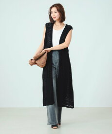 B:MING by BEAMS B:MING by BEAMS / メッシュ ジレ ワンピース 24SS ビーミング ライフストア バイ ビームス ワンピース・ドレス ワンピース ブラック ホワイト ブラウン【送料無料】