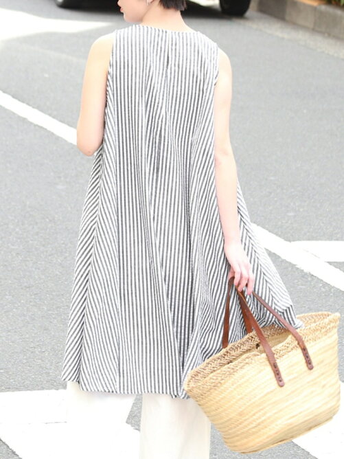 Coca シンプルストライプノースリーブワンピース Rakuten Fashion 楽天ファッション 旧楽天ブランドアベニュー P