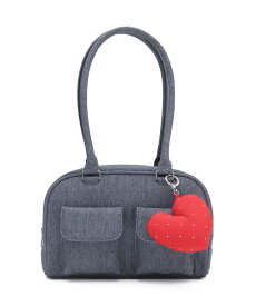 【SALE／77%OFF】WEGO LADY'S チャーム付きボストン痛バッグ ウィゴー ファッション雑貨 その他のファッション雑貨 ホワイト レッド ブラック