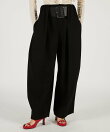 ハイウエストベルトタックパンツ / High-Waist Belted Tuck Pants