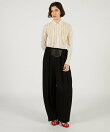ハイウエストベルトタックパンツ / High-Waist Belted Tuck Pants