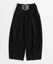 ハイウエストベルトタックパンツ / High-Waist Belted Tuck Pants
