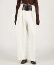 ハイウエストベルトタックパンツ / High-Waist Belted Tuck Pants
