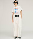 ハイウエストベルトタックパンツ / High-Waist Belted Tuck Pants