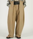 ハイウエストベルトタックパンツ / High-Waist Belted Tuck Pants