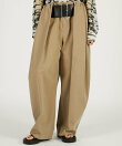 ハイウエストベルトタックパンツ / High-Waist Belted Tuck Pants