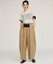 ハイウエストベルトタックパンツ / High-Waist Belted Tuck Pants