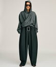 ハイウエストベルトタックパンツ / High-Waist Belted Tuck Pants