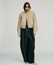 ハイウエストベルトタックパンツ / High-Waist Belted Tuck Pants
