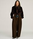 ハイウエストベルトタックパンツ / High-Waist Belted Tuck Pants
