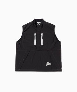 and wander Gramicci × and wander brushed nylon vest �A���h�����_�[ �W���P�b�g�E�A�E�^�[ ���̑��̃W���P�b�g�E�A�E�^�[ �u���b�N �C�G���[�y���������z
