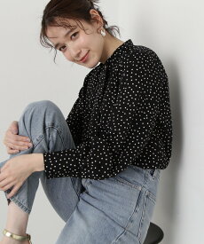 N. Natural Beauty Basic ボウタイ風とろみブラウス 24SS エヌ ナチュラルビューティーベーシック* トップス シャツ・ブラウス ブラック ホワイト グリーン【送料無料】