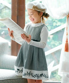 【SALE／30%OFF】any FAM KIDS モノトーン音符ジャンパースカート エニィファム ワンピース・ドレス ジャンパースカート ブラック【送料無料】