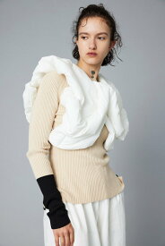 【SALE／50%OFF】HeRIN.CYE Decorative bolero ヘリンドットサイ ジャケット・アウター その他のジャケット・アウター ブラック ホワイト【送料無料】