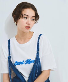 VICKY さがら刺繍ロゴTシャツ≪洗濯機で洗える≫ ビッキー トップス カットソー・Tシャツ グリーン ホワイト【送料無料】