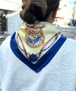マルチ柄 レトロ スカーフ