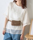 【WEB限定】ドットオーガンジードッキングTシャツ