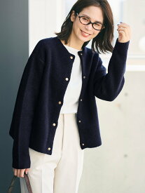 【SALE／50%OFF】coca 【新色追加】ダブルフェイスニットカーディガン コカ トップス カーディガン ネイビー ベージュ ピンク グレー