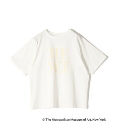 SHIPS Colors SHIPS Colors:THE MET コラボ フロッキー ロゴ Tシャツ シップス トップス カットソー・Tシャツ ベージュ ホワイト【送料無料】