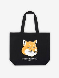 Maison Kitsune MAISON KITSUNE/(U)FOX HEAD TOTE BAG メゾン キツネ バッグ トートバッグ ブラック カーキ ホワイト【送料無料】