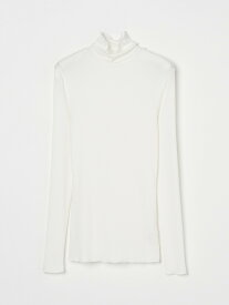 three dots Silk cashmere tee turtle neck スリードッツ トップス カットソー・Tシャツ ホワイト ブラック グレー ベージュ【送料無料】