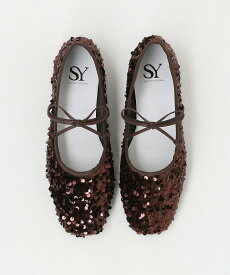 SY UNITED ARROWS ＜SY＞スパンコールバレエ フラット10●↑ オデット エ オディール シューズ・靴 バレエシューズ ピンク グレー ブラック レッド ブラウン ネイビー【送料無料】