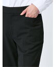 リクルート黒無地 ストレッチ ストレートパンツ(セットアップ可能)