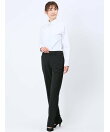 リクルート黒無地 ストレッチ ストレートパンツ(セットアップ可能)