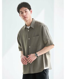 UNITED ARROWS green label relaxing ワッシャー ポプリン ジャストルーズ 半袖 シャツ ユナイテッドアローズ グリーンレーベルリラクシング トップス シャツ・ブラウス パープル グリーン【送料無料】