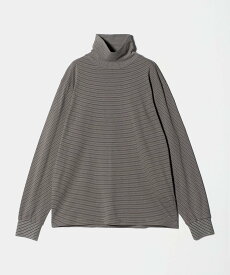 UNITED ARROWS ＜Yonetomi＞GARMENT DYED BORDER T-SHIRT/ボーダー タートルネック ロングTシャツ ユナイテッドアローズ トップス カットソー・Tシャツ ネイビー ベージュ グレー【送料無料】