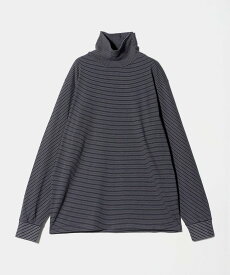 UNITED ARROWS ＜Yonetomi＞GARMENT DYED BORDER T-SHIRT/ボーダー タートルネック ロングTシャツ ユナイテッドアローズ トップス カットソー・Tシャツ ネイビー ベージュ グレー【送料無料】