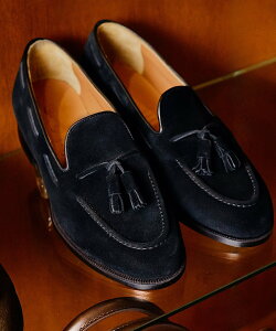 SHIPS MEN 【SHIPS別注】polpetta: スエード タッセルローファー シップス シューズ・靴 ローファー ブラウン ブラック【送料無料】