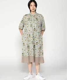 【SALE／30%OFF】SUPER HAKKA SUPER HAKKA×オバタクミ「眩しい時間」「風のつくり方」プリントワンピース スーパーハッカ ワンピース・ドレス ワンピース ベージュ グレー【送料無料】