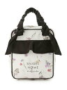 SNIDEL HOME キャンバストラベルポーチ(FLOWER) スナイデルホーム 財布・ポーチ・ケース ポーチ ブラック ピンク【送料無料】