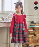 【SALE／30%OFF】ANY KIDS チェック柄 ドッキング ワンピース エニィ ワンピース・ドレス ワンピース ブ…