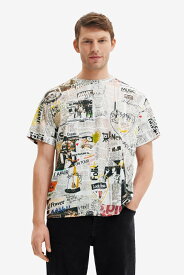 【SALE／49%OFF】Desigual メンズ Tシャツショートスリーブ デシグアル トップス カットソー・Tシャツ ホワイト【送料無料】