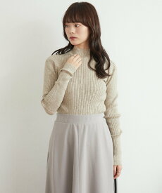 【SALE／10%OFF】RETRO GIRL リブハイネックニット レトロガール トップス ニット ホワイト ブラック グレー レッド ベージュ イエロー グリーン ブルー