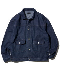 【SALE／40%OFF】ADPOSION ADPOSION/(M)12.5oz ビッグシルエットデニムジャケット テットオム ジャケット・アウター デニムジャケット ネイビー ブラック【送料無料】