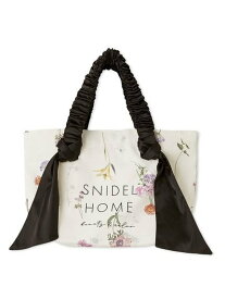 SNIDEL HOME オーガニックキャンバストート -SMALL-(FLOWER) スナイデルホーム バッグ その他のバッグ ピンク ブラック【送料無料】