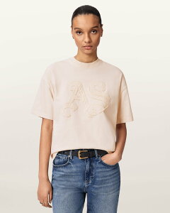 ALLSAINTS (W)INSIGNIA ETTA TEE �I�[���Z�C���c �g�b�v�X �J�b�g�\�[�ET�V���c �s���N�y���������z