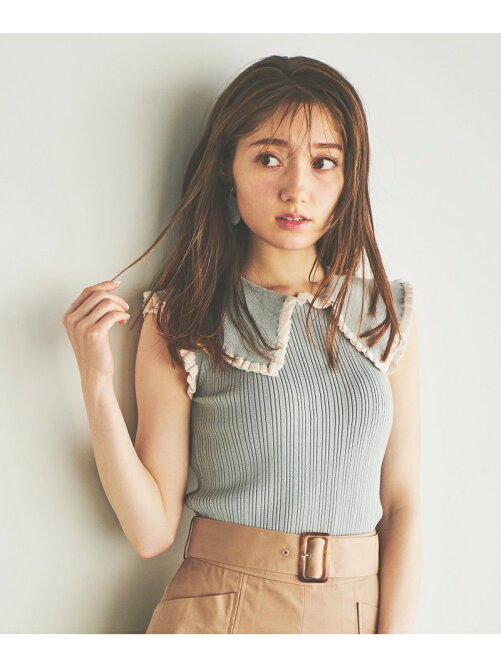 31 Sons De Mode 美人百花6月号掲載 トリミングカラーノースリーブニット Rakuten Fashion 楽天ファッション 旧楽天ブランドアベニュー Cv0312