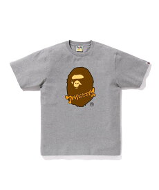 A BATHING APE KATAKANA APE HEAD TEE ア ベイシング エイプ トップス カットソー・Tシャツ グレー パープル ホワイト【送料無料】