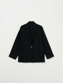 three dots Rayon linen jacket スリードッツ ジャケット・アウター その他のジャケット・アウター ブラック ベージュ ブルー【送料無料】