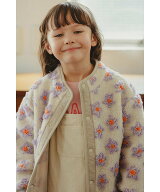 BEAMS mini 【洗濯機で洗える】ジャカード ボア ブルゾン 2026FW(90~140cm)人気 プチプラ 花柄 ハート柄 …