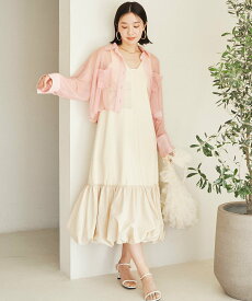 【SALE／60%OFF】VIS ドッキングバルーンワンピース【洗える】 ビス ワンピース・ドレス ワンピース ホワイト ブラック