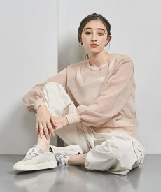 【SALE／30%OFF】UNITED ARROWS シアー バイカラー ニット ユナイテッドアローズ アウトレット トップス ニット ベージュ ネイビー【送料無料】