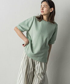 【SALE／20%OFF】MAYSON GREY ダンボール5分袖プルオーバー≪手洗い可能≫ メイソングレイ トップス カットソー・Tシャツ グリーン ホワイト グレー【送料無料】