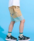 【接触冷感/お揃い】アイス貝殻総柄刺しゅう切り替えショートパンツ(80~130cm)